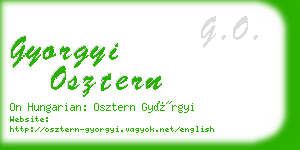 gyorgyi osztern business card